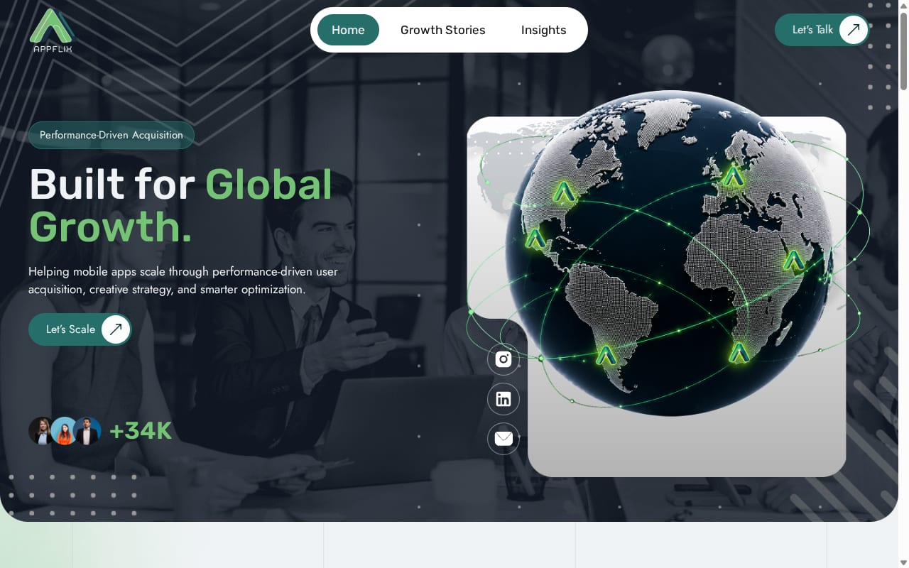 Appflix Media website screenshot