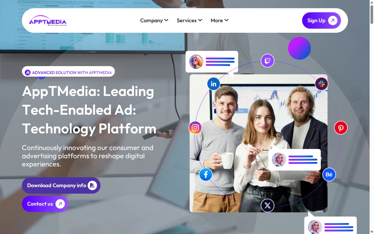 AppTMedia website screenshot