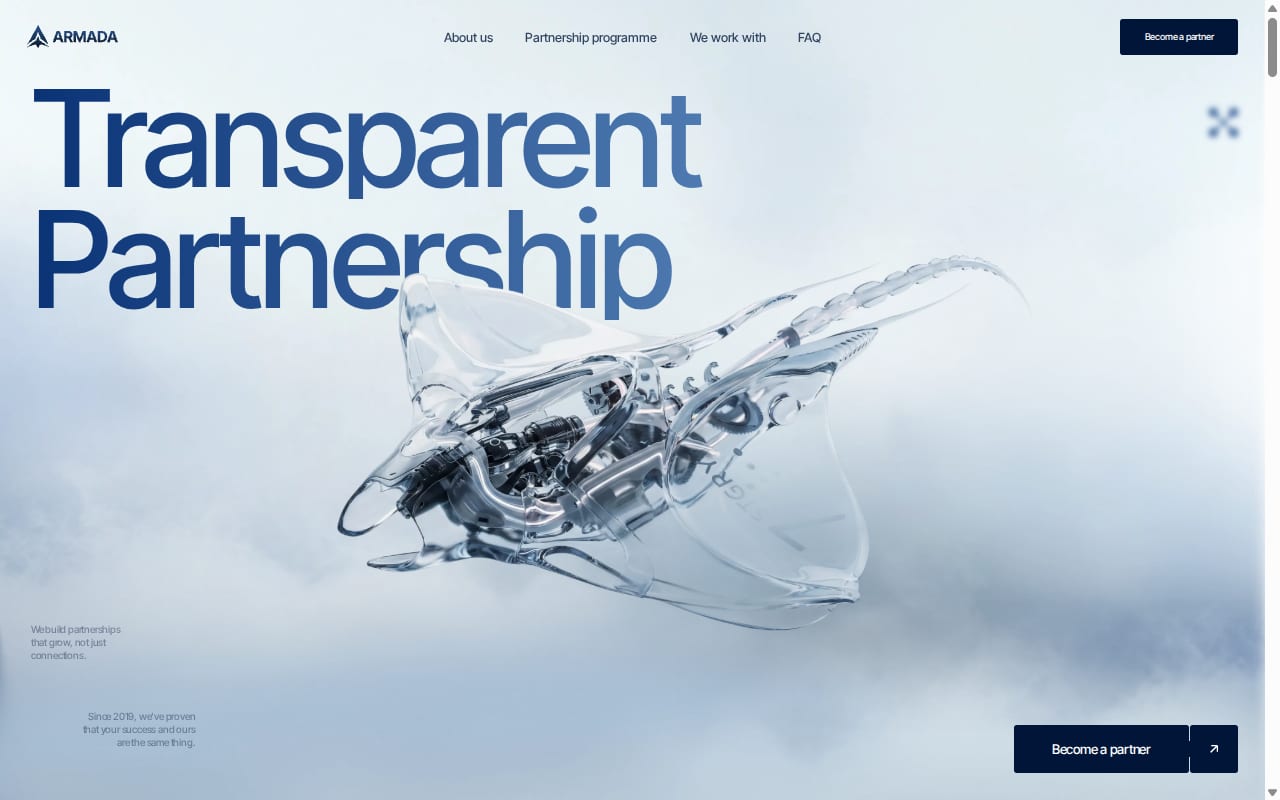 Armada App website screenshot