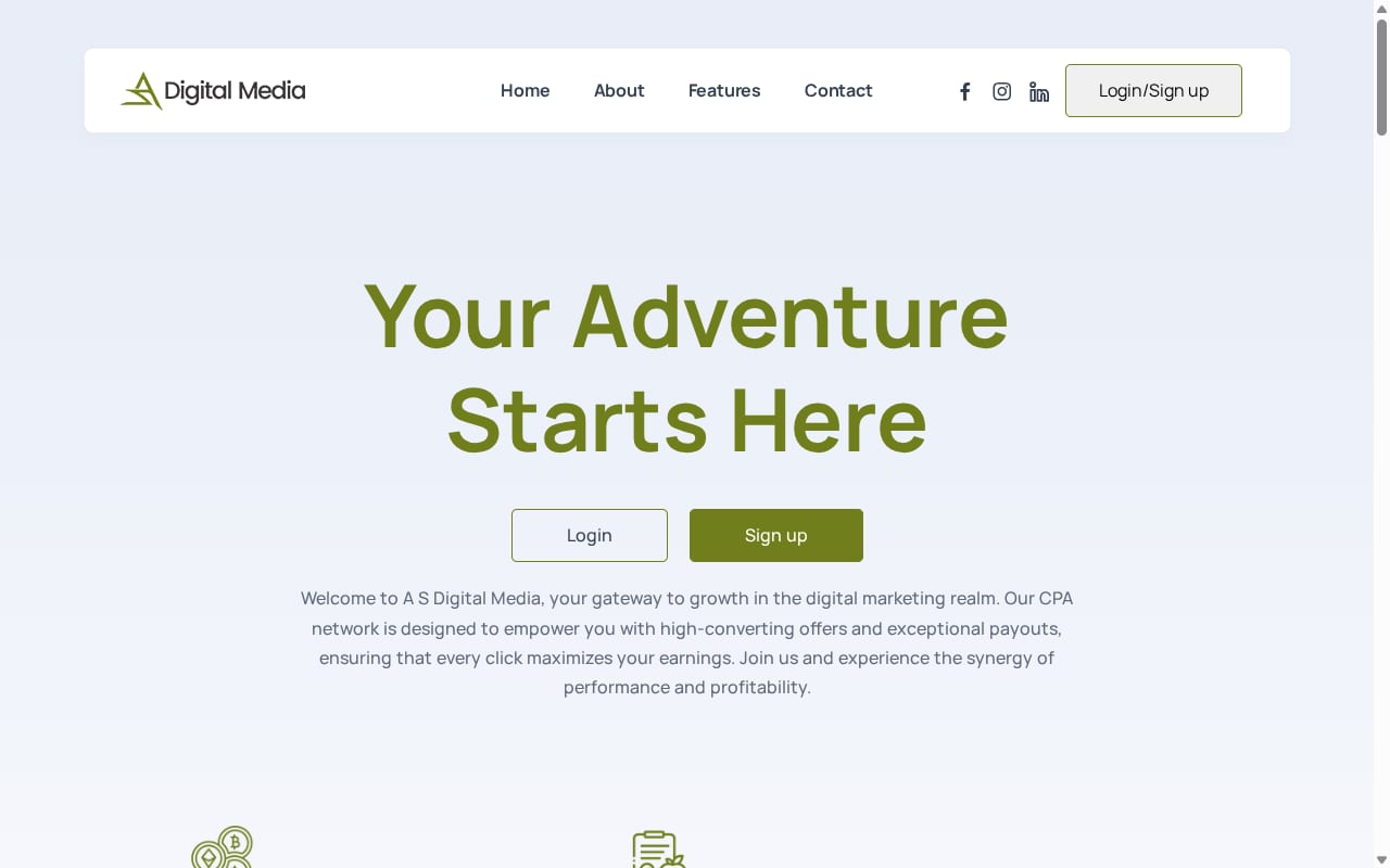 A S Digital Media website screenshot