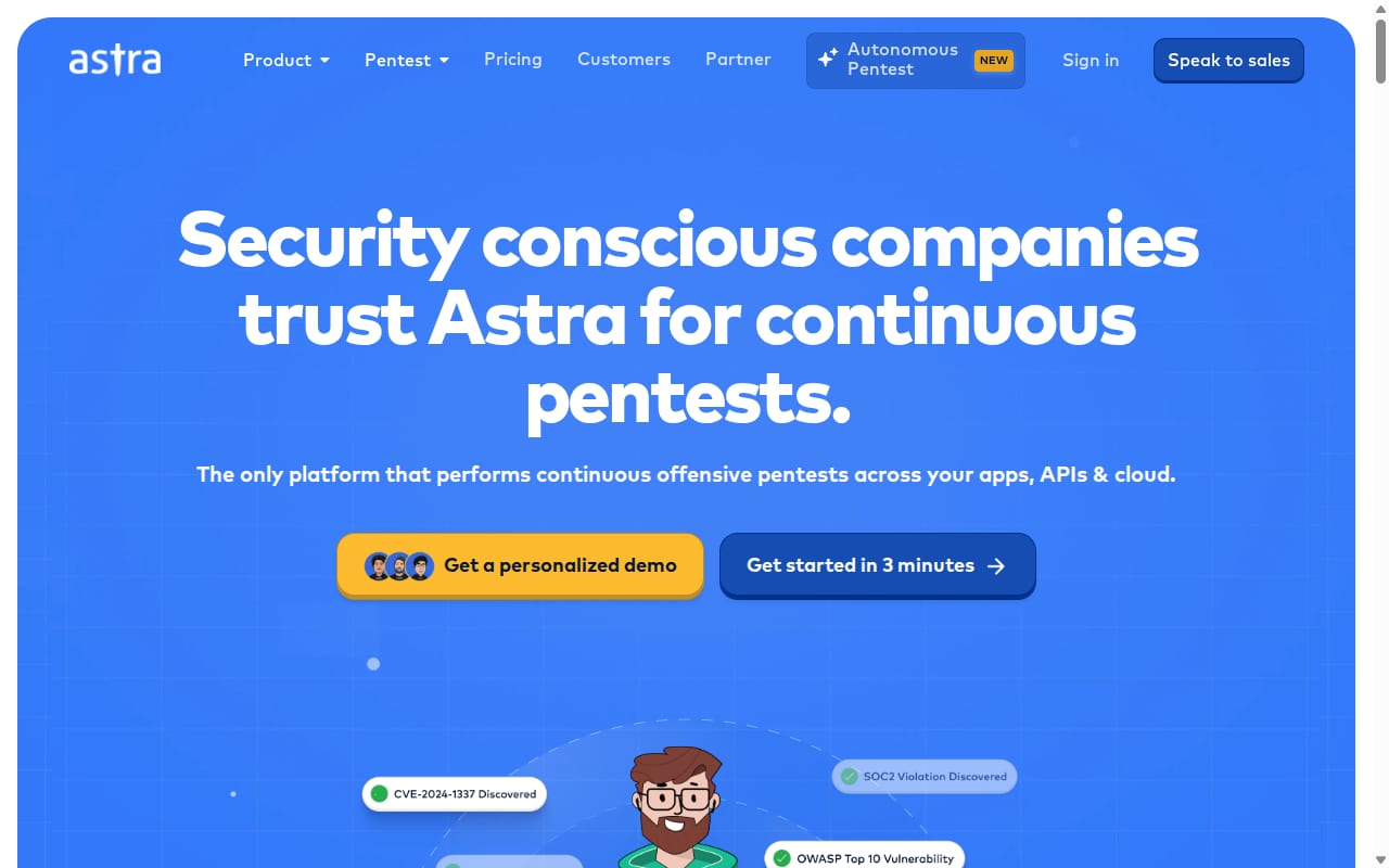 Astra Affiliate Program 網站截圖
