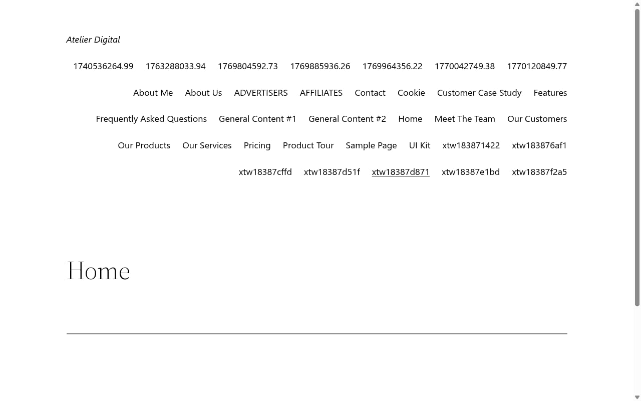 Atelier Digital website screenshot