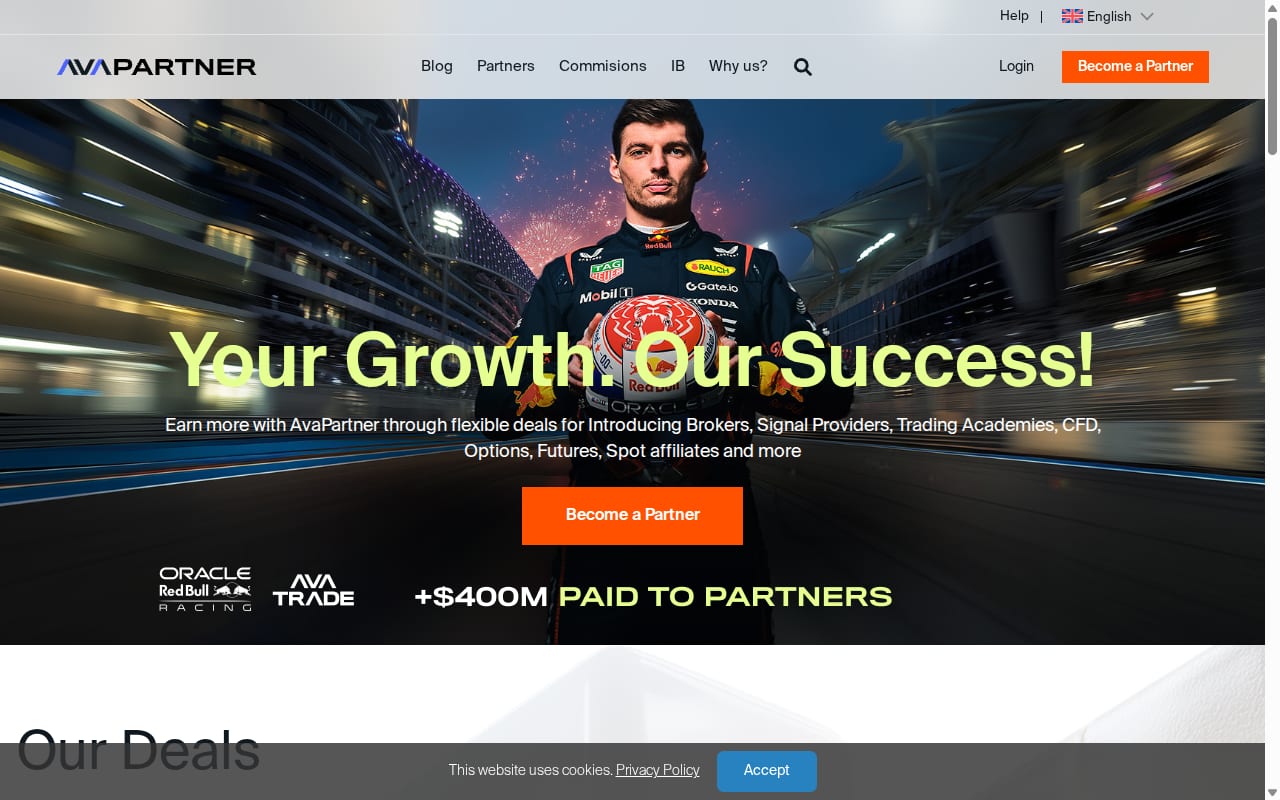 AvaPartner website screenshot