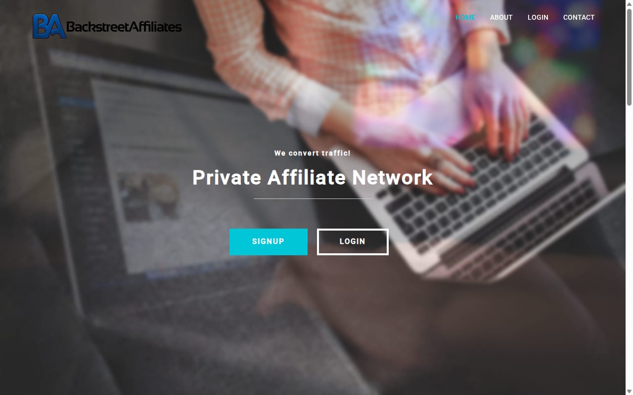 Backstreet Affiliates website screenshot