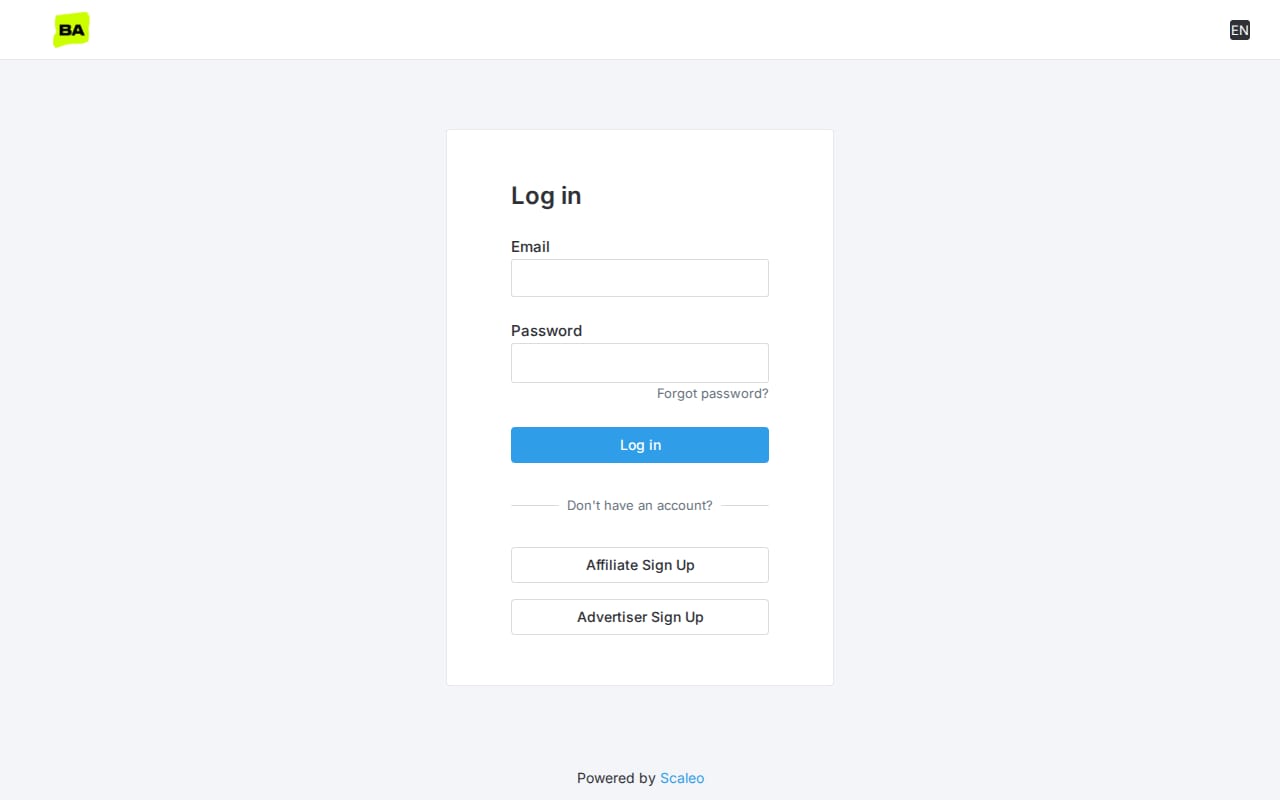 BeAffiliate website screenshot