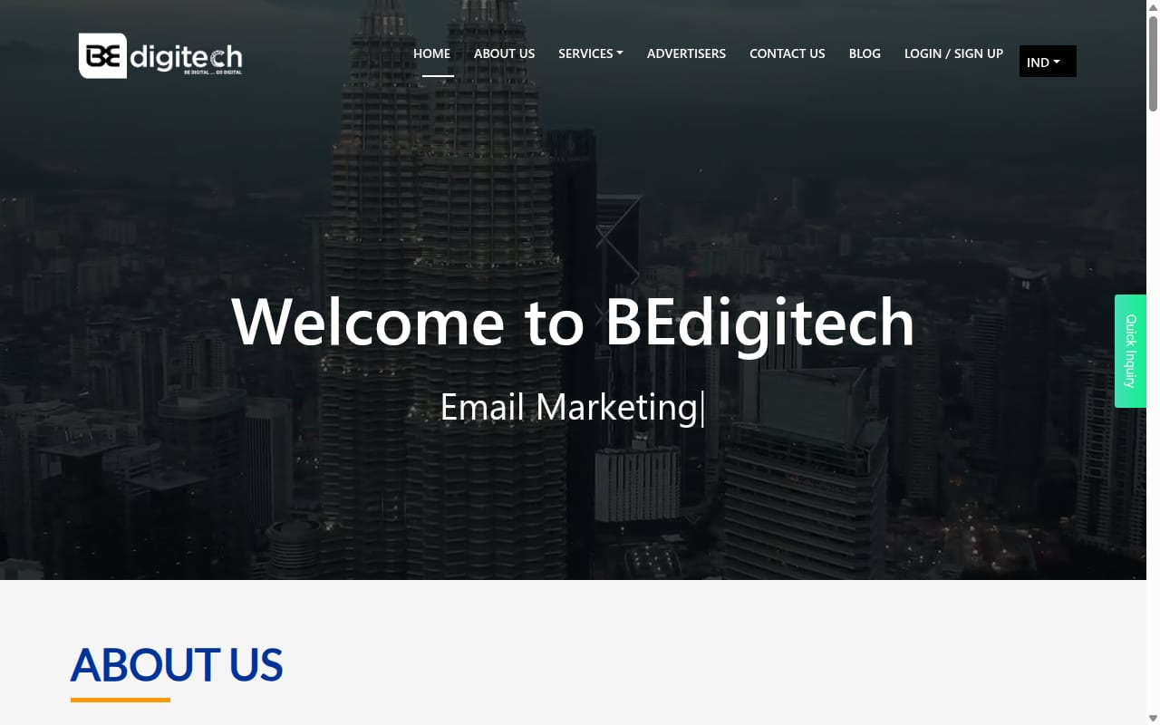 BEdigitech website screenshot