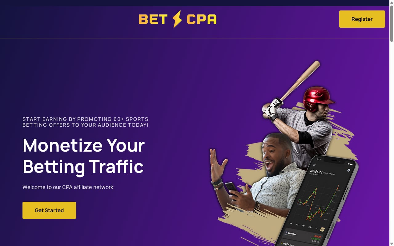 Bet CPA Network 網站截圖