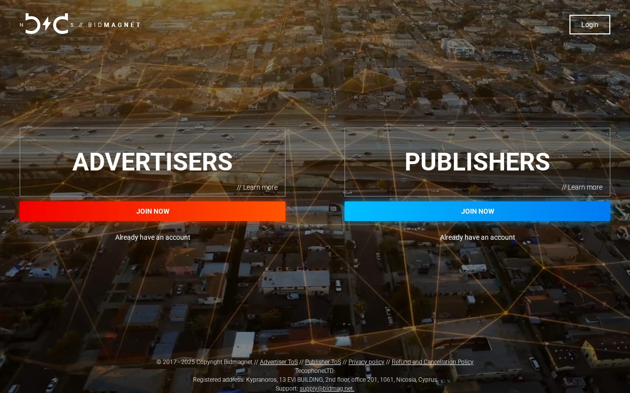 BidMagnet website screenshot
