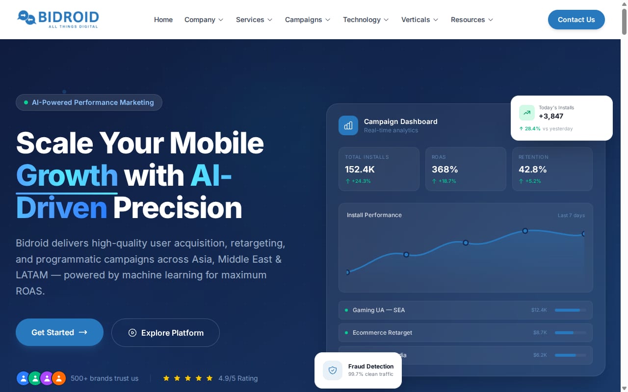 Bidroid website screenshot