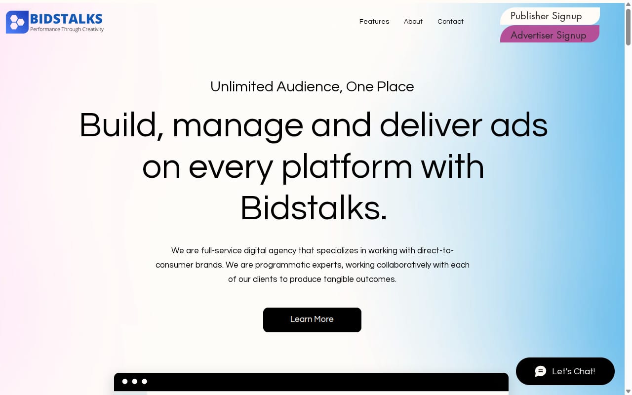 Bidstalks 網站截圖