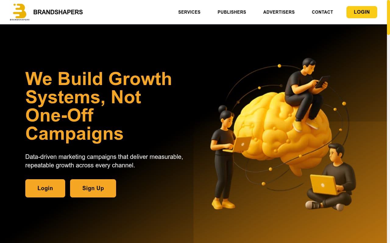 Brandshapers website screenshot