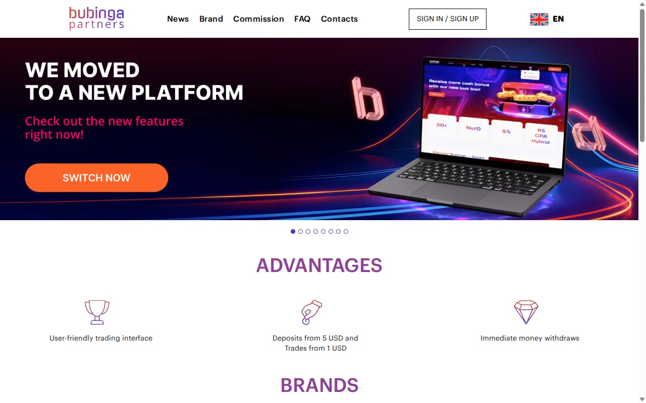 Bubinga Partners website screenshot