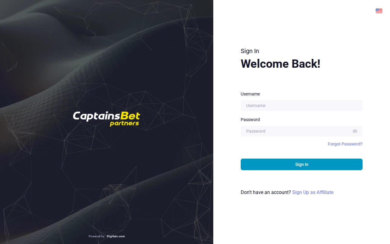 CaptainsBet Partners 網站截圖