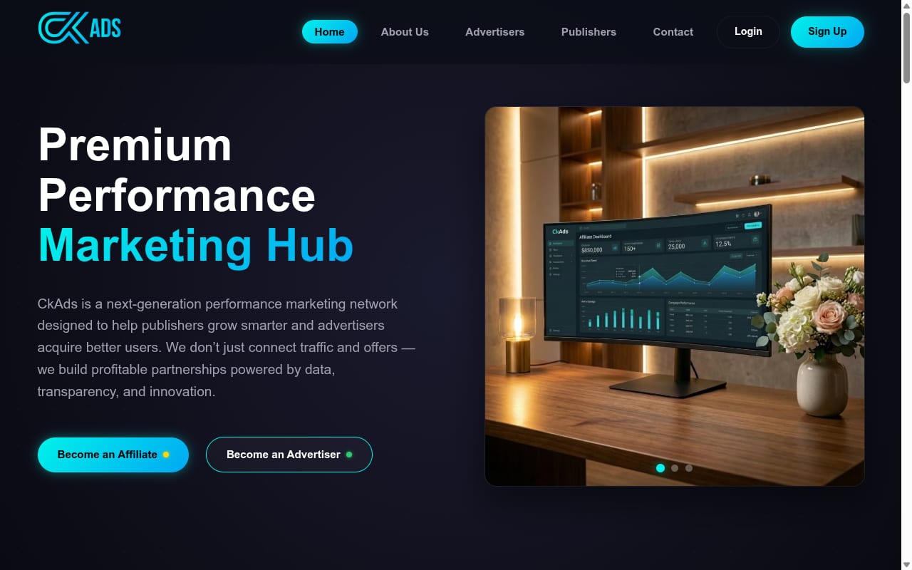 CkAds website screenshot