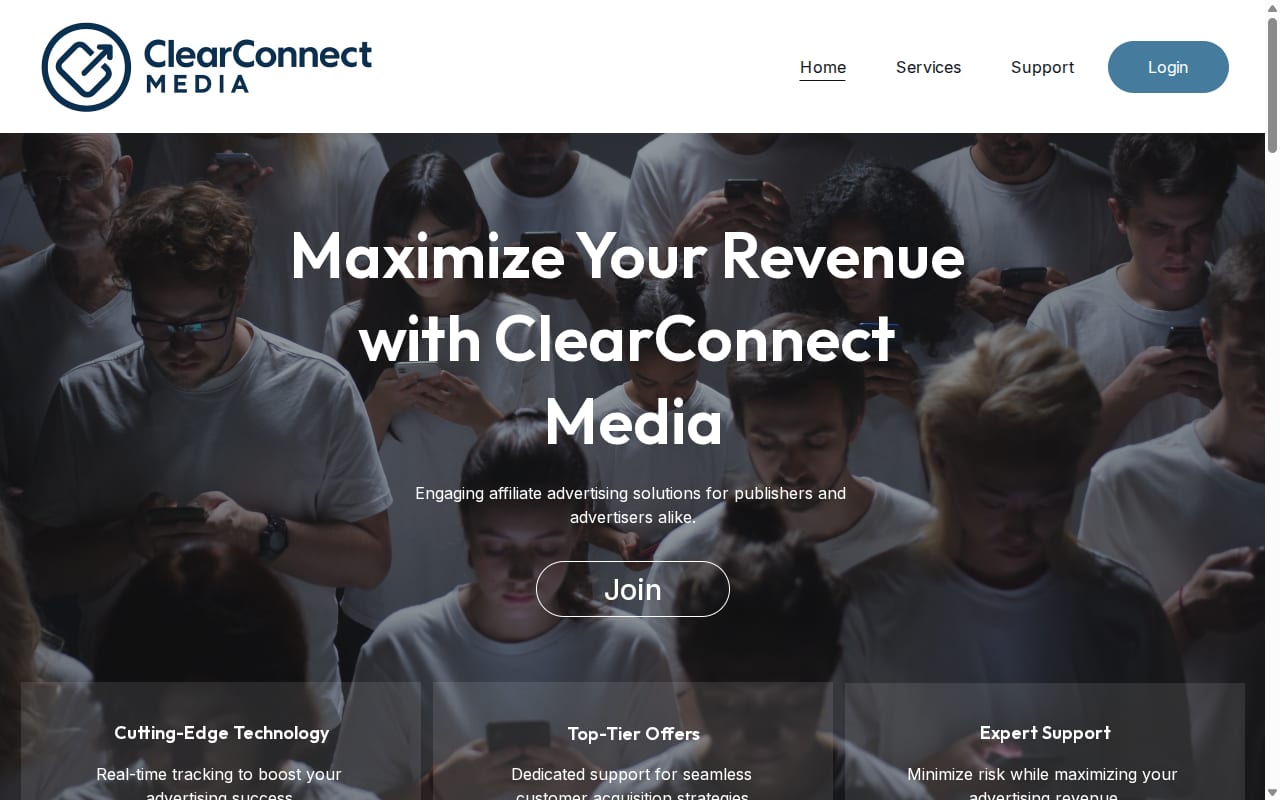 ClearConnect Media 網站截圖