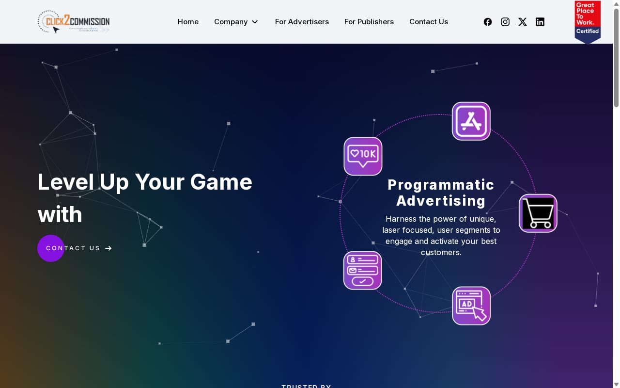 Click2Commission website screenshot
