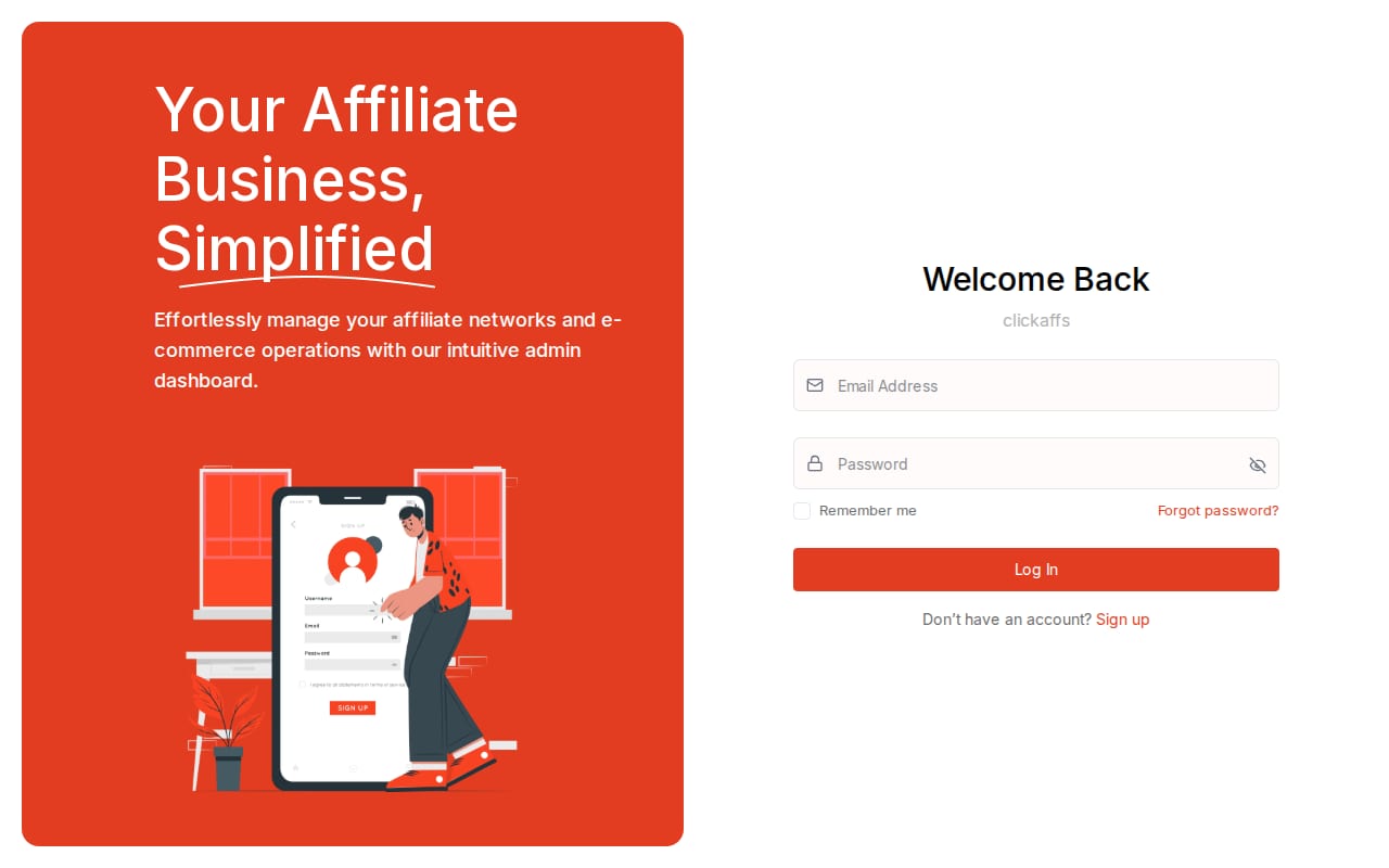 CLICKAFFS website screenshot
