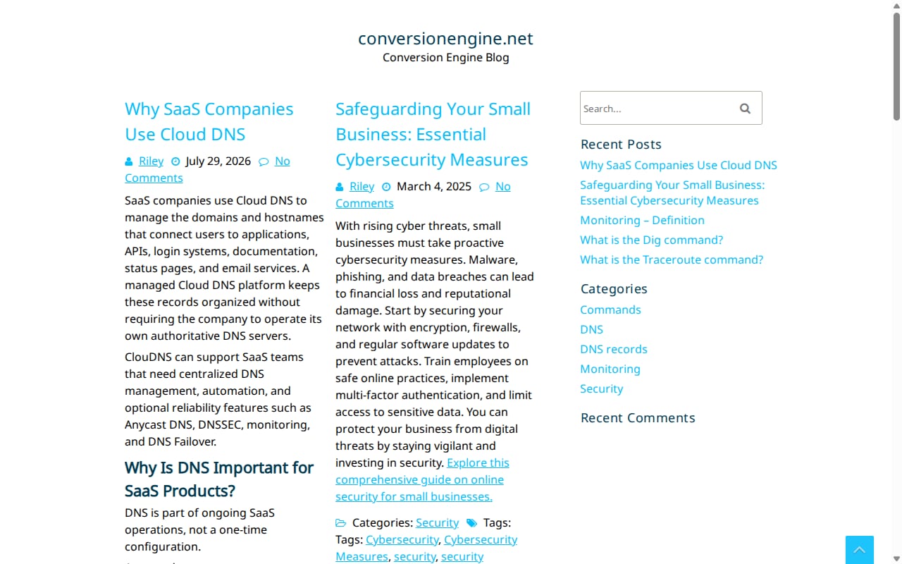 ConversionEngine website screenshot