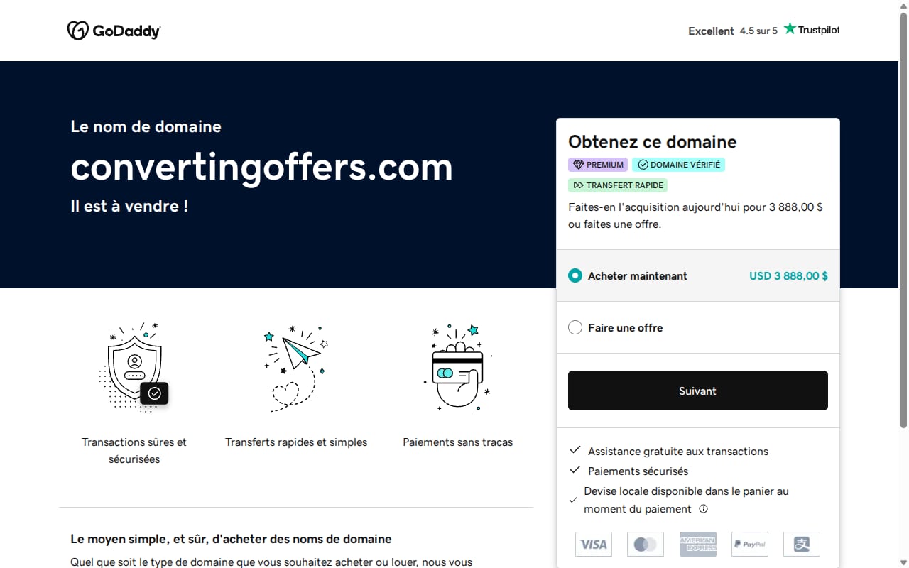 Converting Offers website screenshot