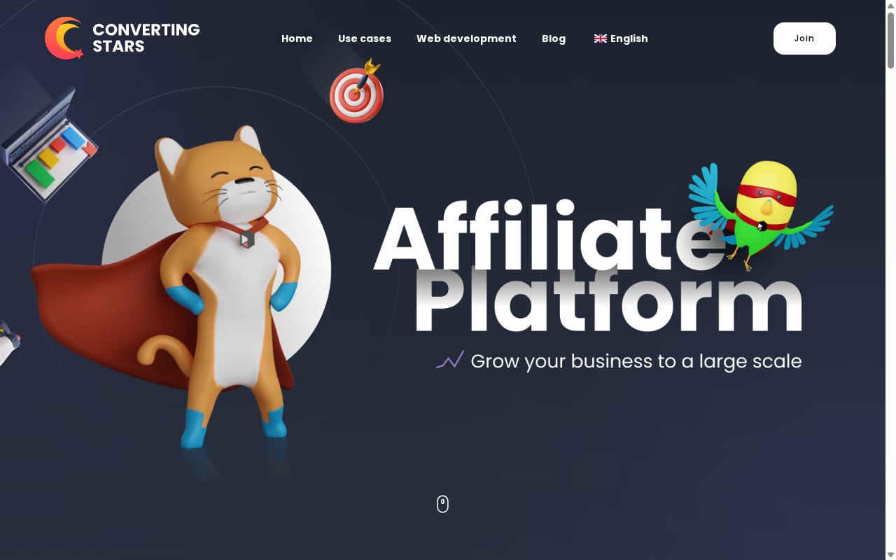 Converting Stars website screenshot