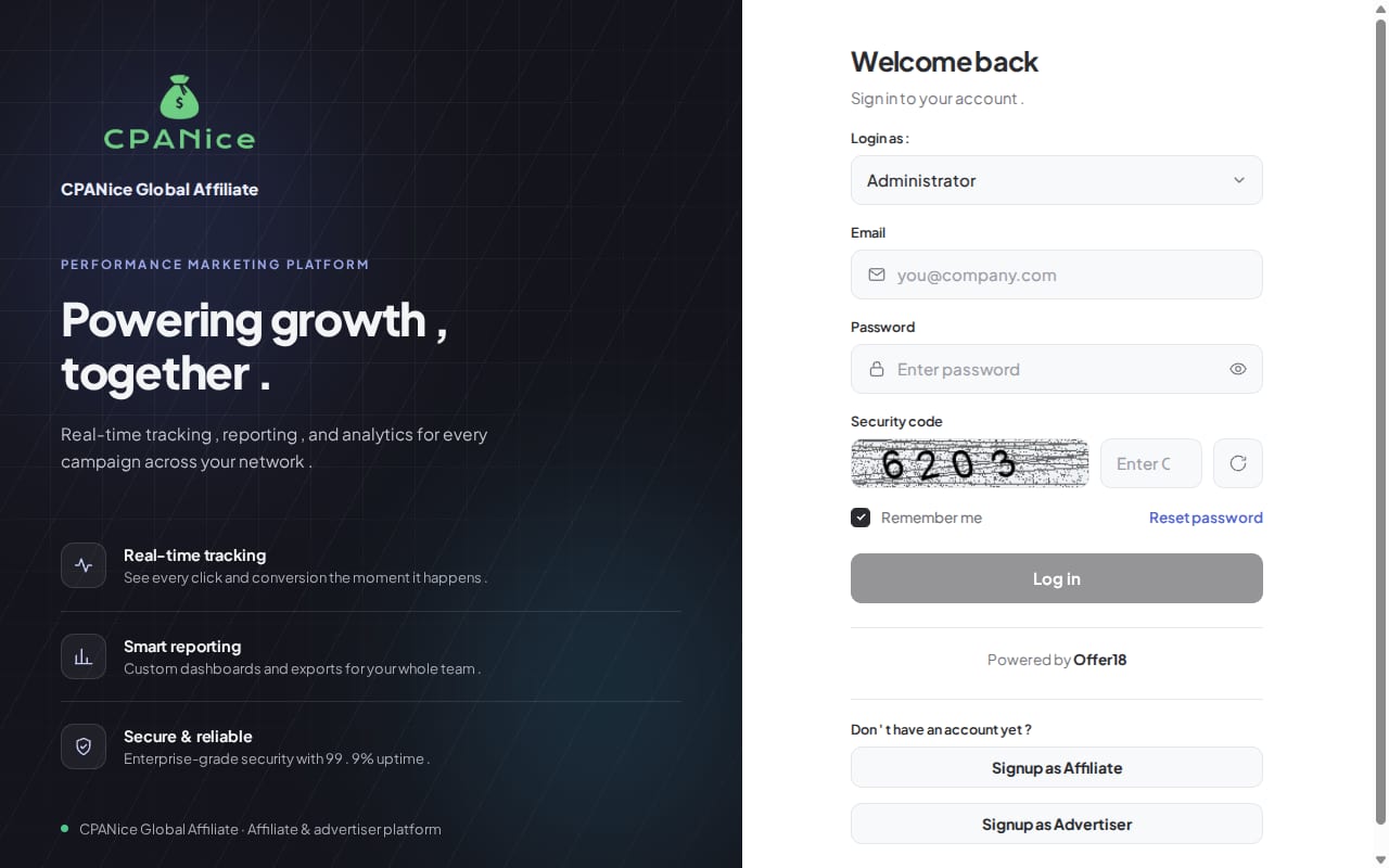 CPANice website screenshot