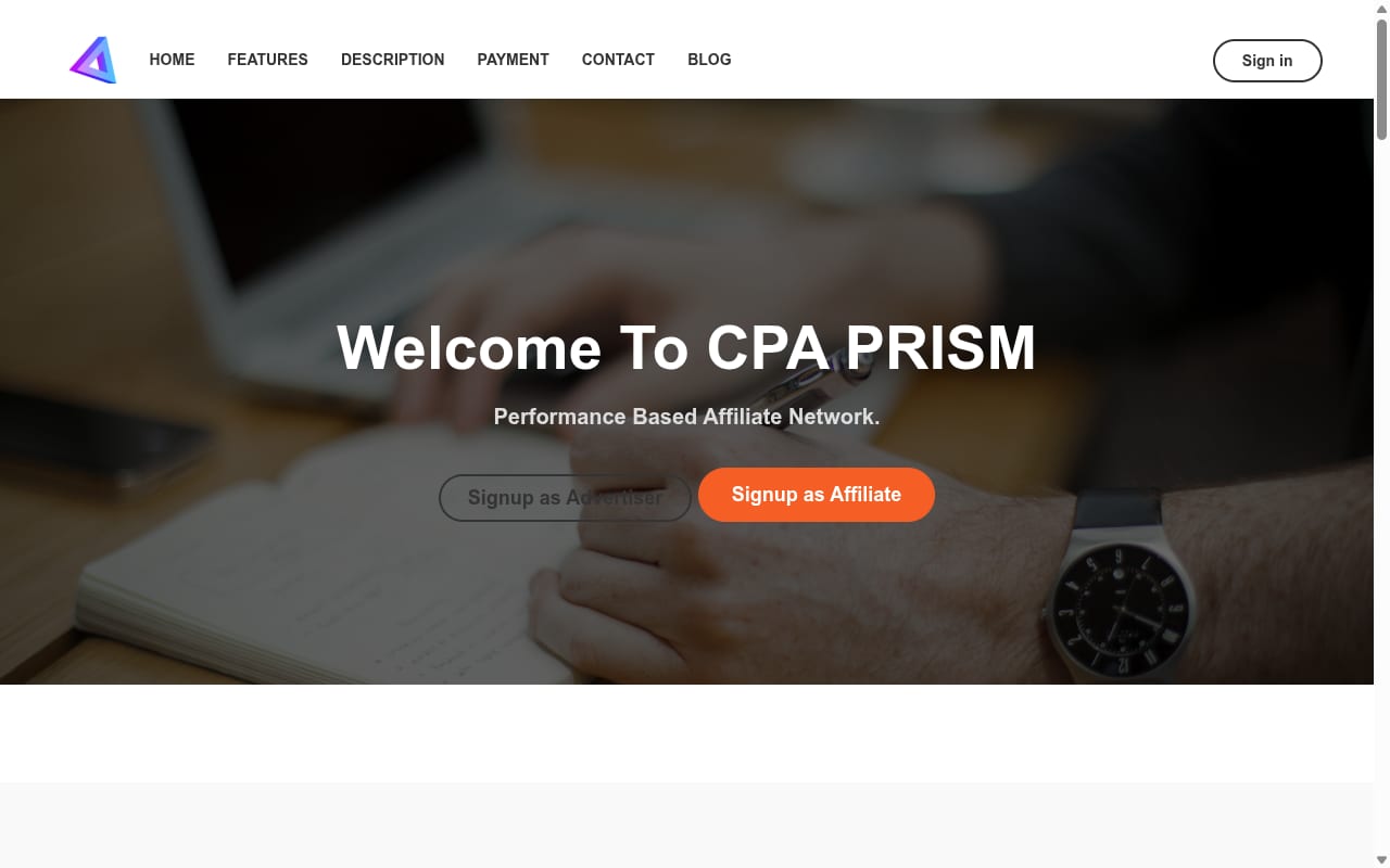 CPA PRISM 網站截圖