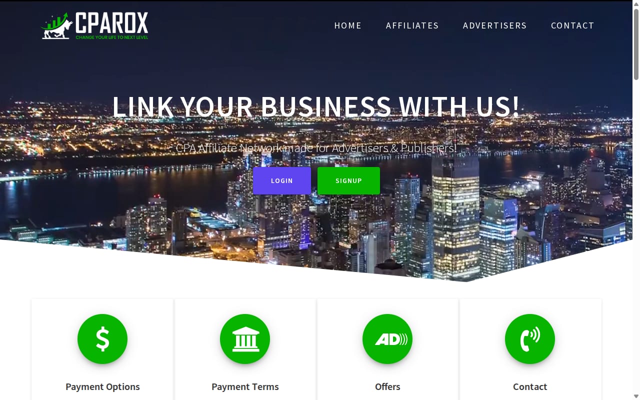 CPAROX website screenshot