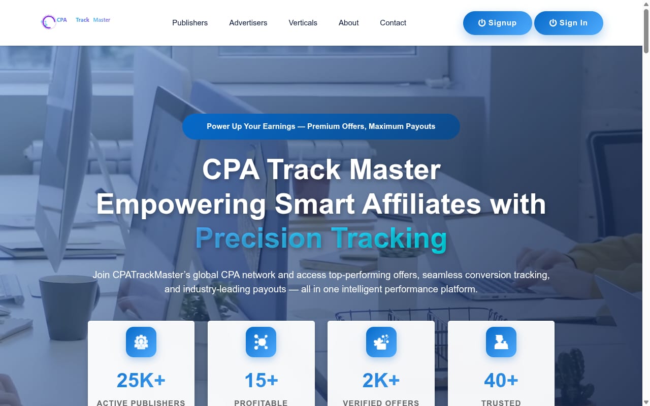 CPA Track Master 網站截圖