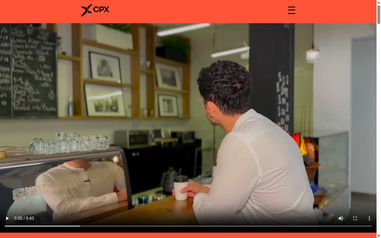 CPX Affiliate website screenshot