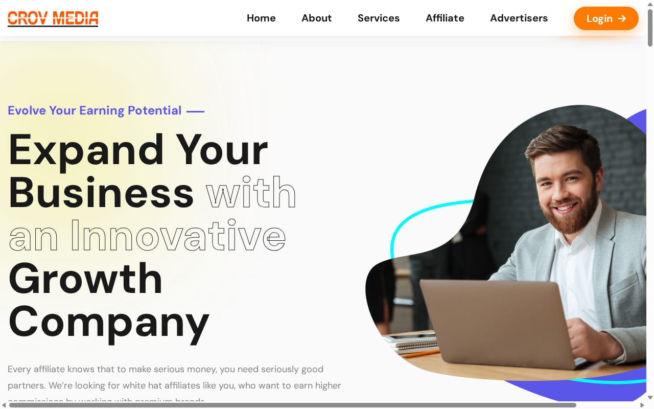 CrovMedia website screenshot