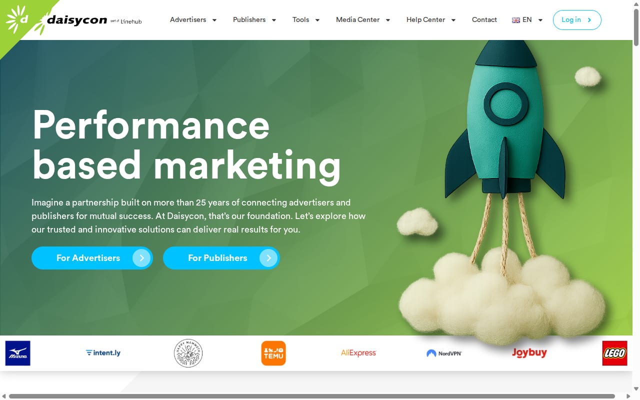 Daisycon website screenshot