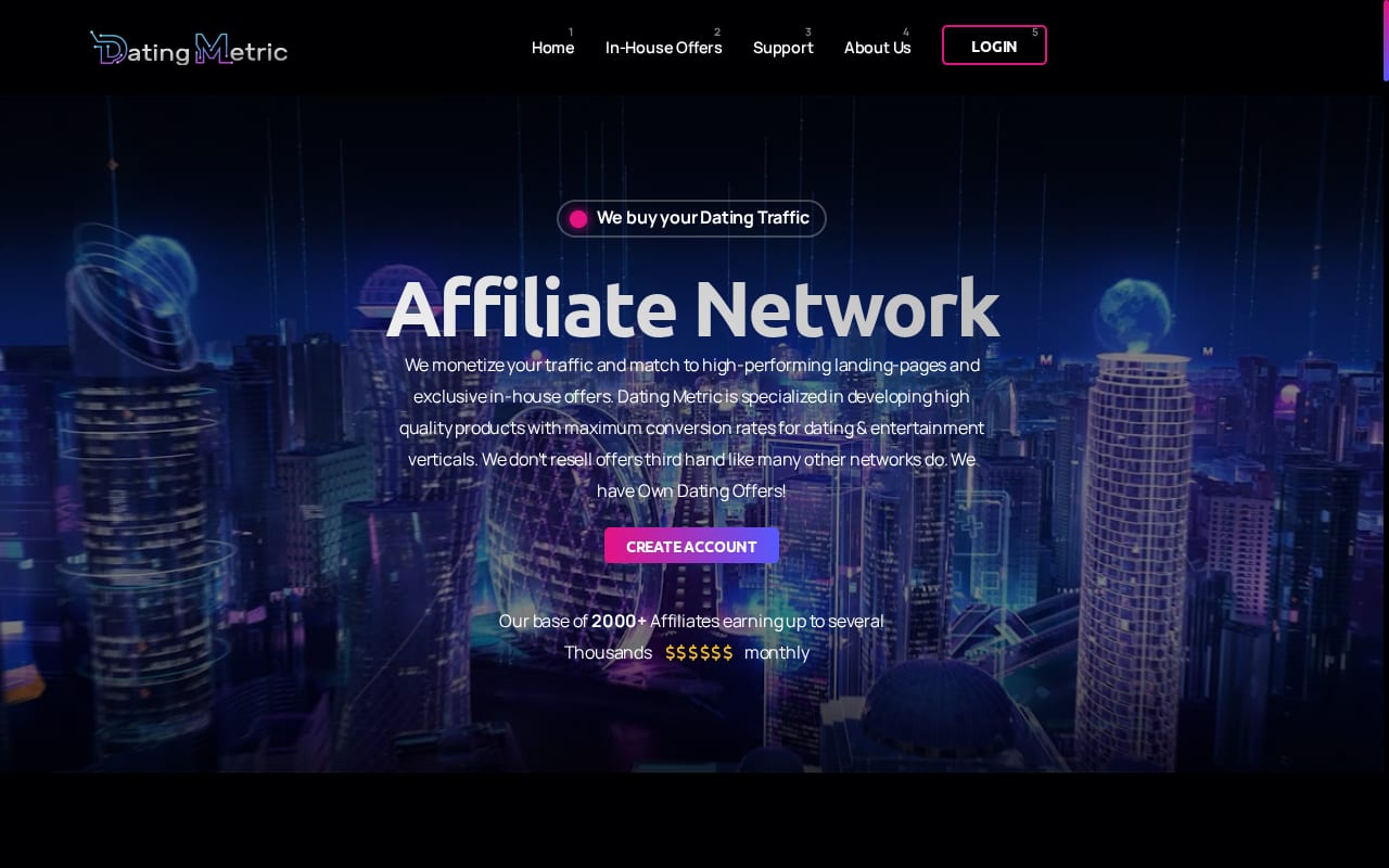 DatingMetric website screenshot