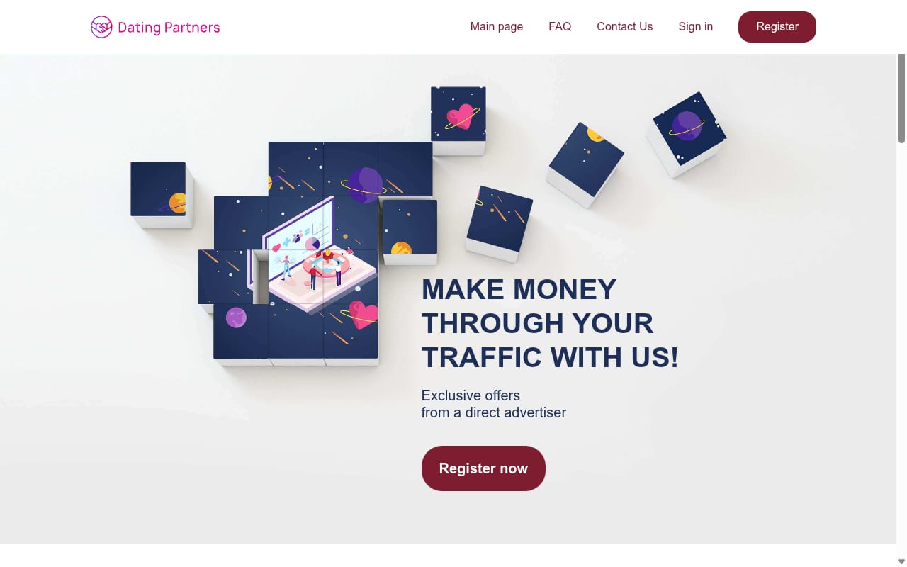 Dating Partners website screenshot