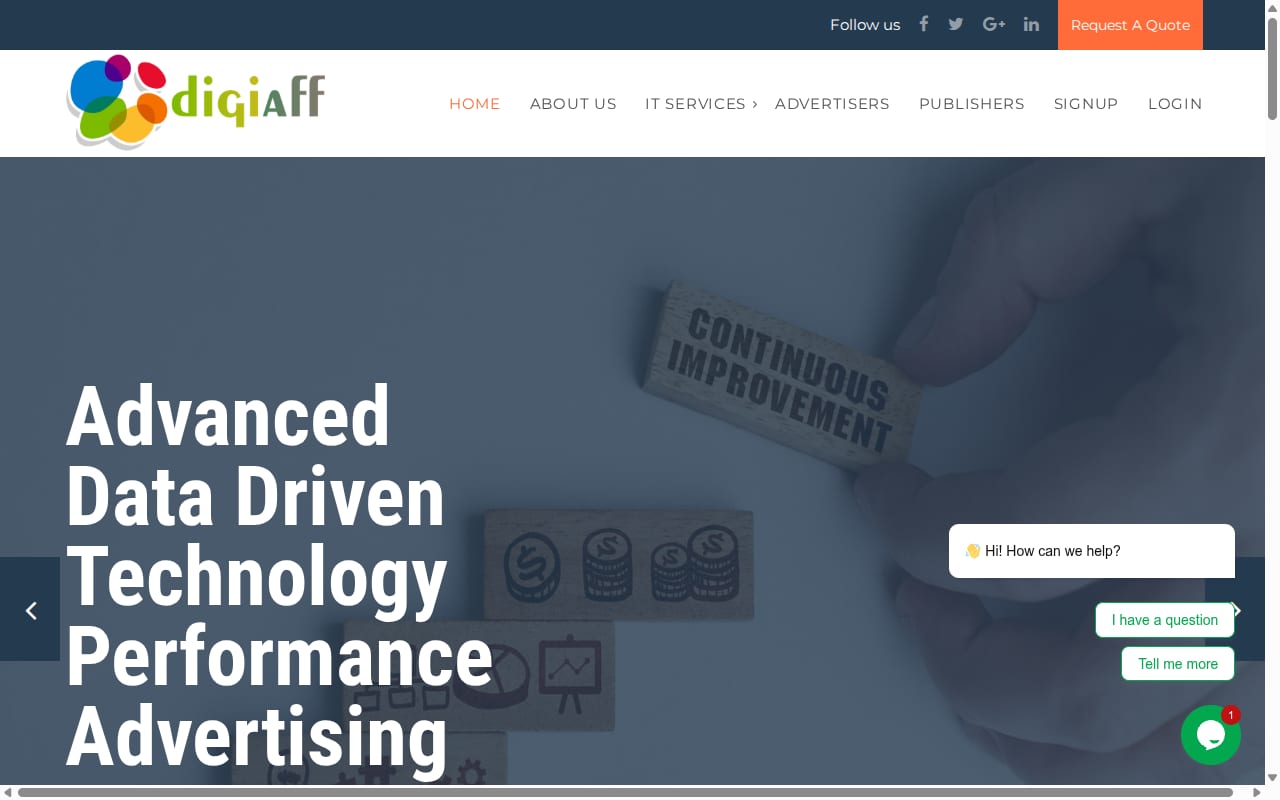 DigiAff website screenshot