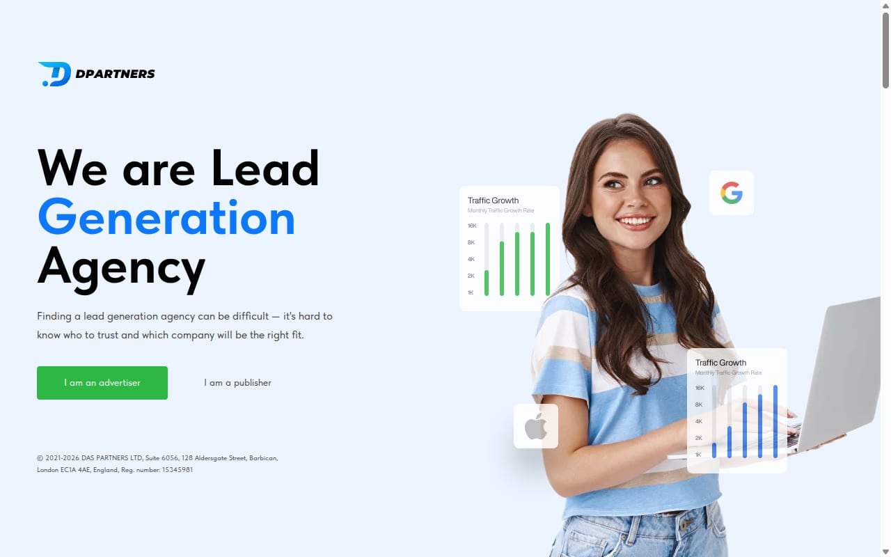 Dpartners website screenshot
