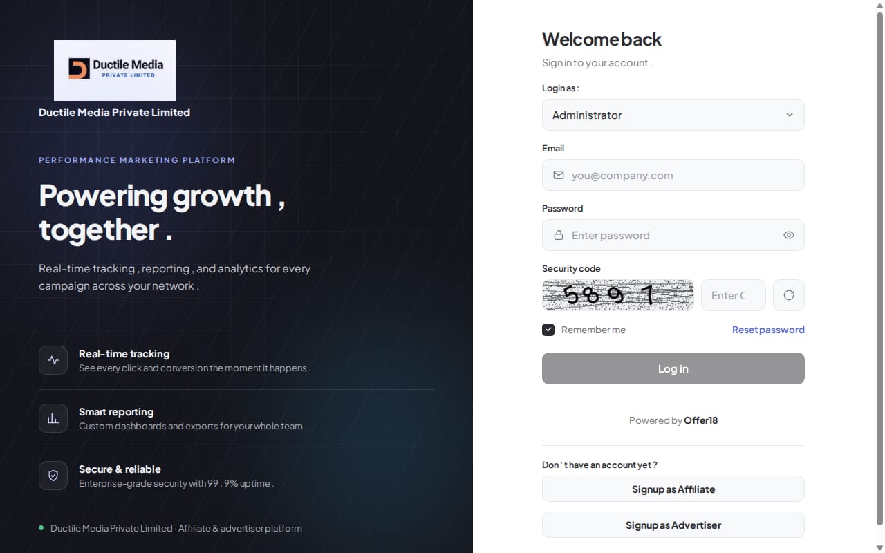 Ductile Media website screenshot