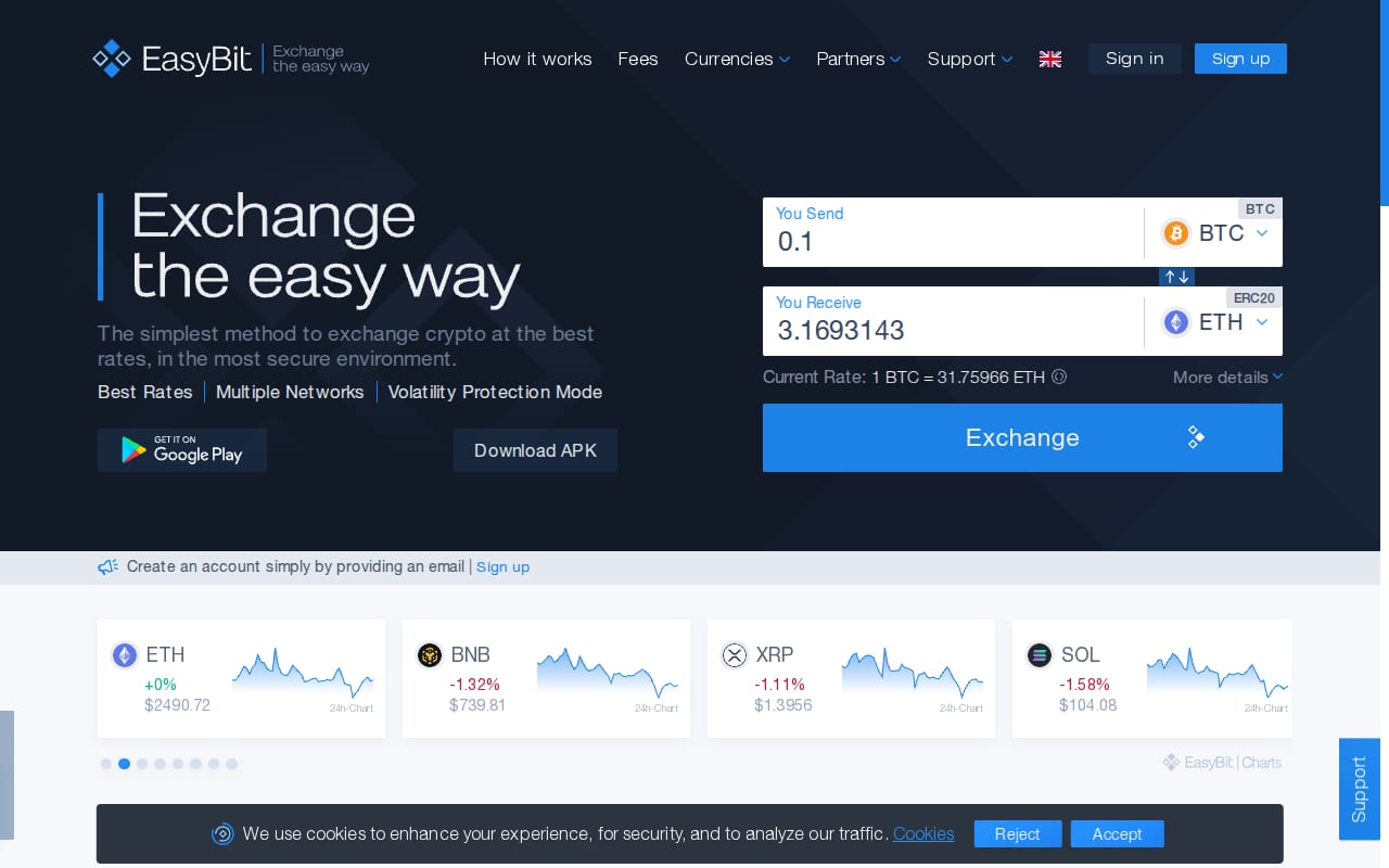 EasyBit Affiliate website screenshot