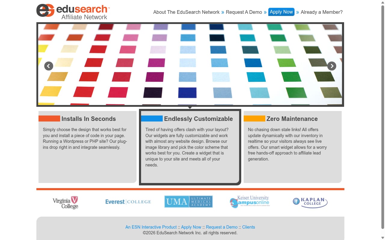 EduSearch Network 網站截圖