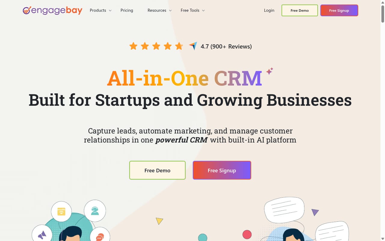 EngageBay Affiliate Program website screenshot