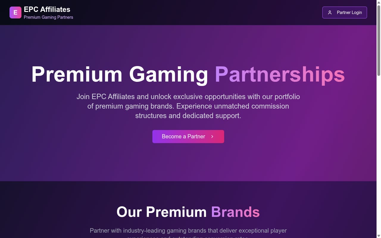 EPC Affiliates website screenshot