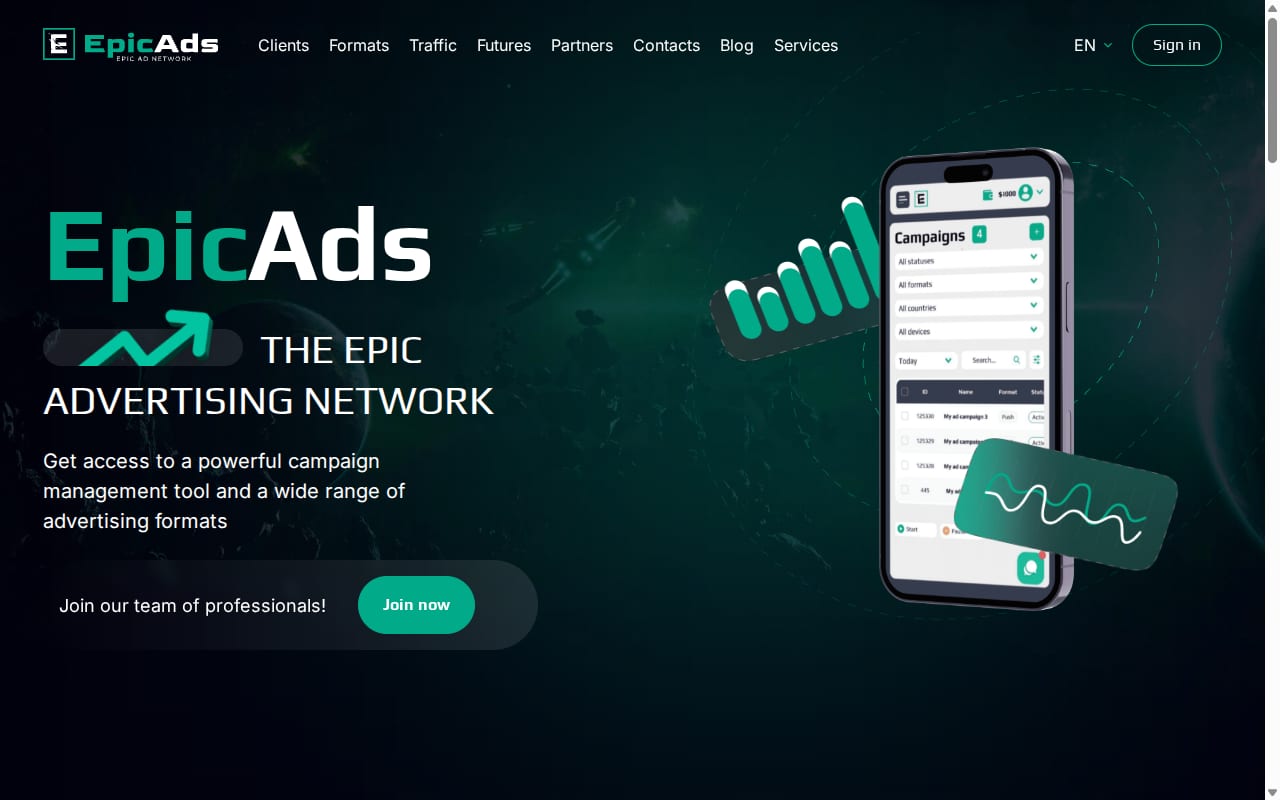 EpicAds.Net website screenshot