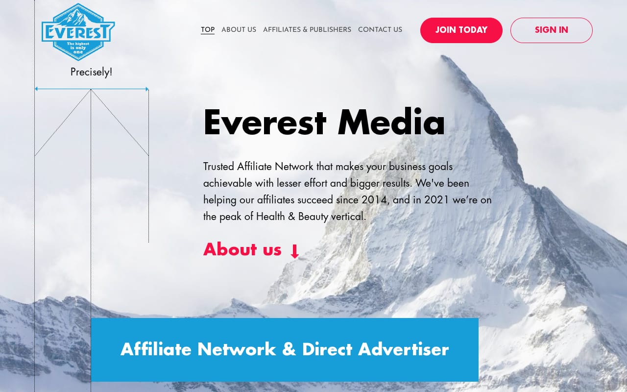 Everest Media 網站截圖