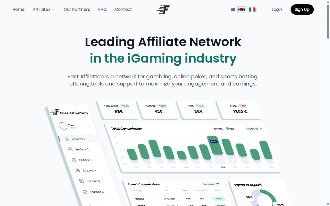 Fast Affiliation website screenshot