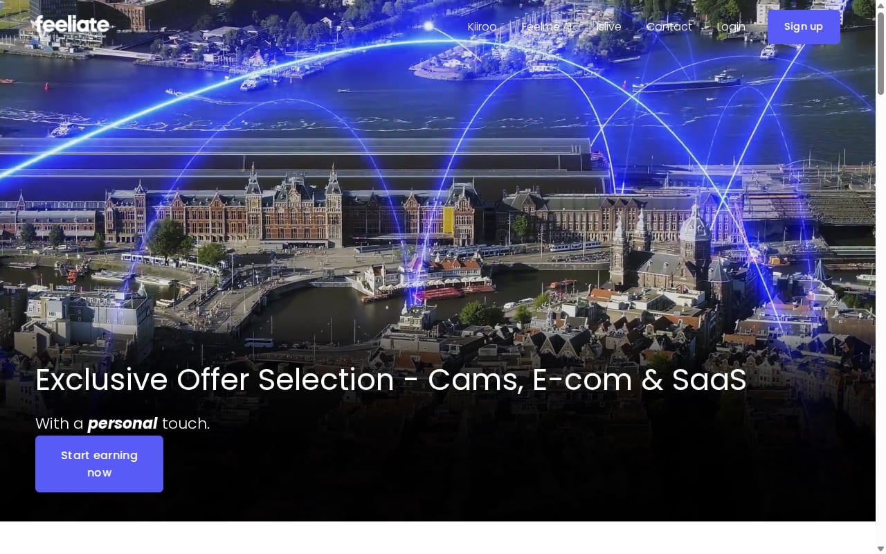 Feeliate website screenshot