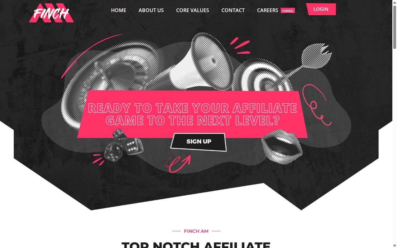 Finch AM website screenshot