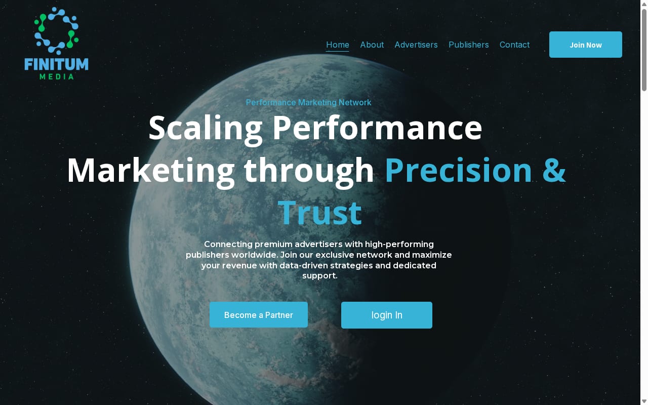 Finitum Media website screenshot