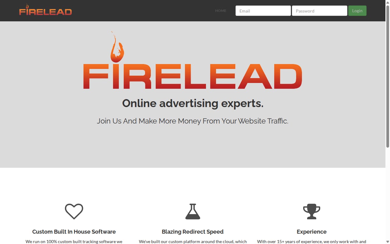 Firelead 網站截圖