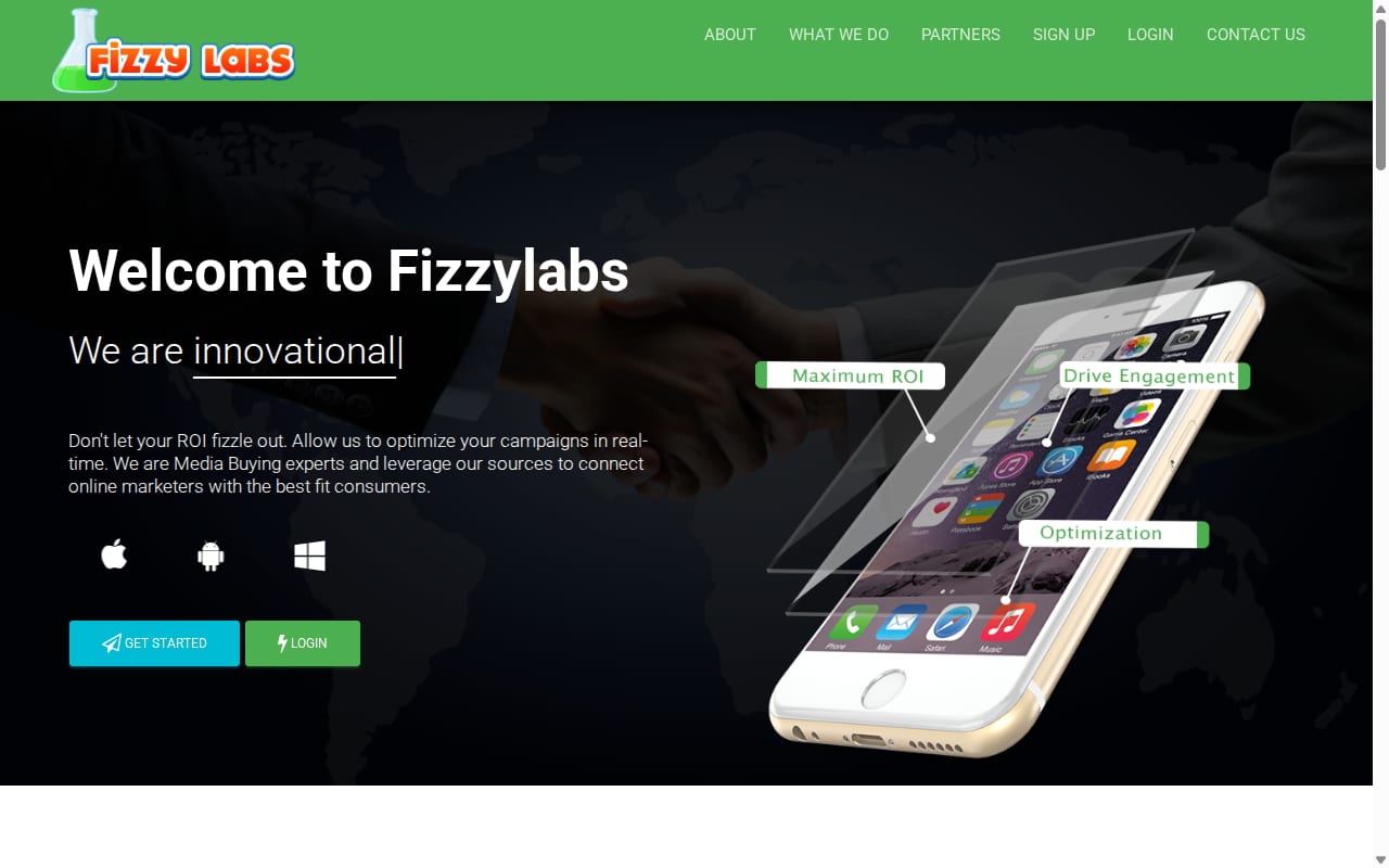 Fizzylabs website screenshot