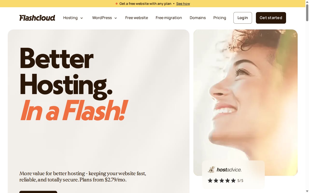 Flashcloud Affiliate Program website screenshot