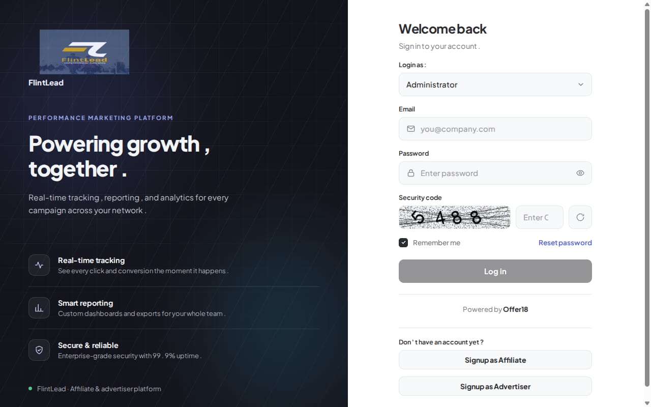 Flintlead website screenshot